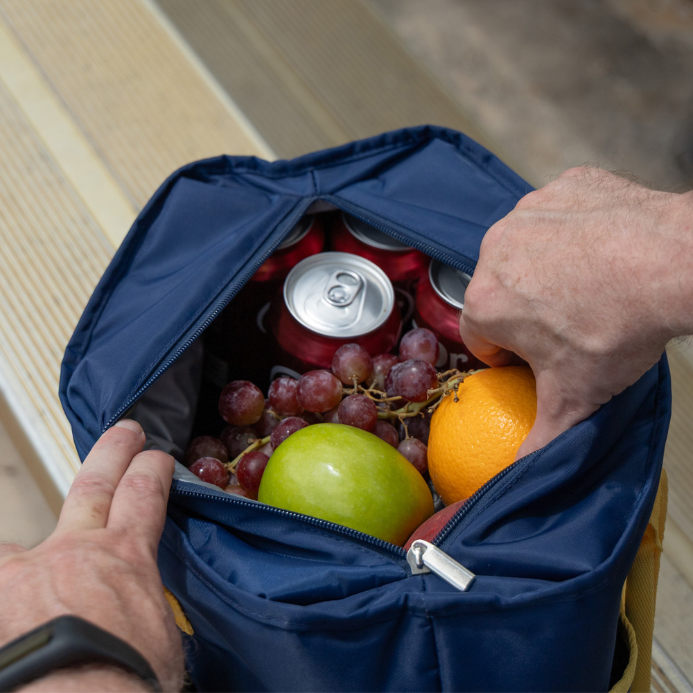 Sun Drop Large Insulated Lunch Bag — interior view